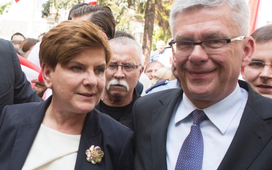 Beata Szydło i Stanisław Karczewski