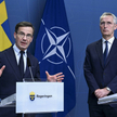 Premier Szwecji Ulf Kristersson i sekretarz generalny NATO Jens Stoltenberg