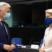 Europejski komisarz do spraw sprawiedliwości Didier Reynders i szefowa Komisji Europejskiej Ursula v