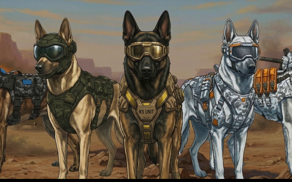 Psy Warhound mają wykonywać zadania zbyt niebezpieczne dla ludzi lub takie, z którymi nie radzą sobi