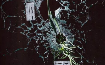 15 listopada, Paryż, Francja. Kwiaty w oknach restauracji Carillon, którą zaatakowali terroryści; w 