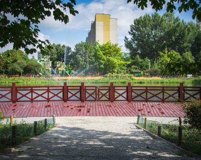 Remont przeszedł również cieszący się popularnością pomost nad Stawami,