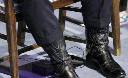 Al Gore odbierał Nobla w swych kowbojskich butach