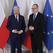 Didier Reynders na spotkaniu z Adamem Bodnarem w styczniu 2024 r. w Warszawie.