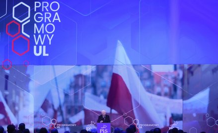 Prezes Jarosław Kaczyński podczas drugiego dnia konwencji programowej Prawa i Sprawiedliwości