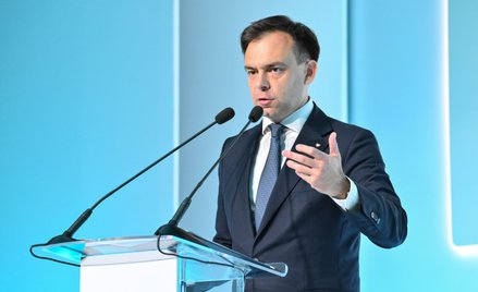 Minister finansów Andrzej Domański podczas otwarcia XV edycji Europejskiego Kongresu Finansowego w h