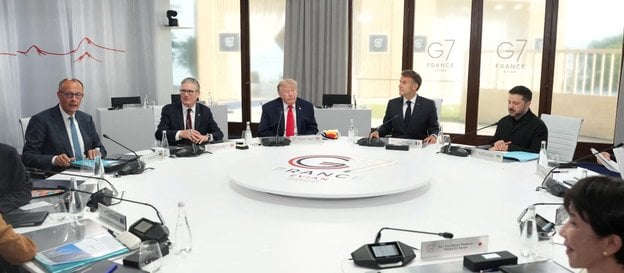 Wołodymyr Zełenski na szczycie G7