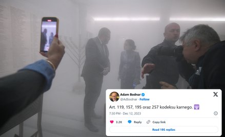 Poseł Konfederacji Grzegorz Braun zgasił gaśnicą menorę chanukową w Sejmie w Warszawie