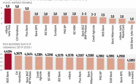 Duże różnice w opłatach i kursach walutowych