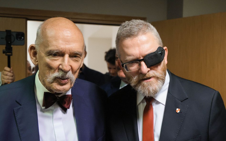 Jednym z panelistów KINGS ma być Janusz Korwin-Mikke. Na zdjęciu z Grzegorzem Braunem