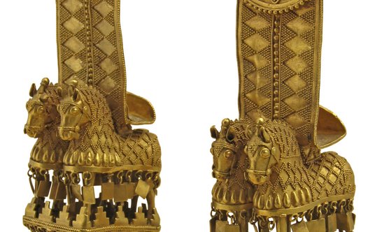 Zawieszki, IV w. p.n.e., złoto, repusowanie, lutowanie, okolice Sadzeguri, dolina rzeki Ksani (Wscho