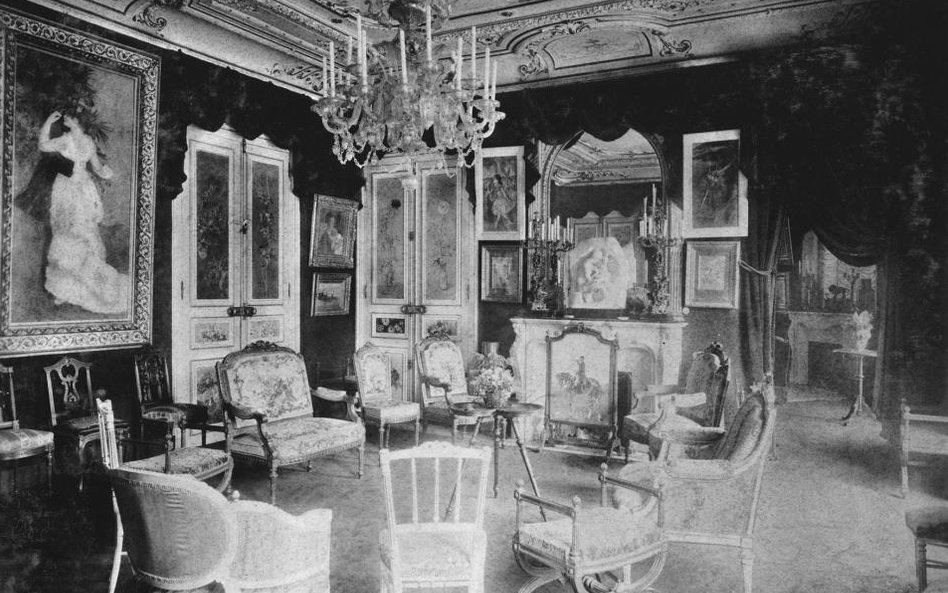 The grand salon at Rue de Rome with 'Dance in the City' by Renoir