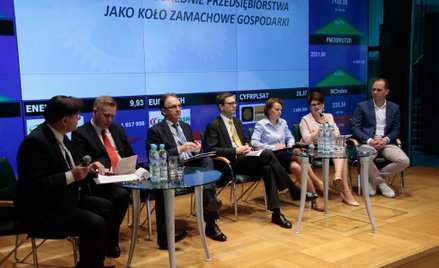 Od lewej: Krzysztof Kowalczyk („Rzeczpospolita”), Dariusz Mejszutowicz (GPW), Waldemar Markiewicz (I
