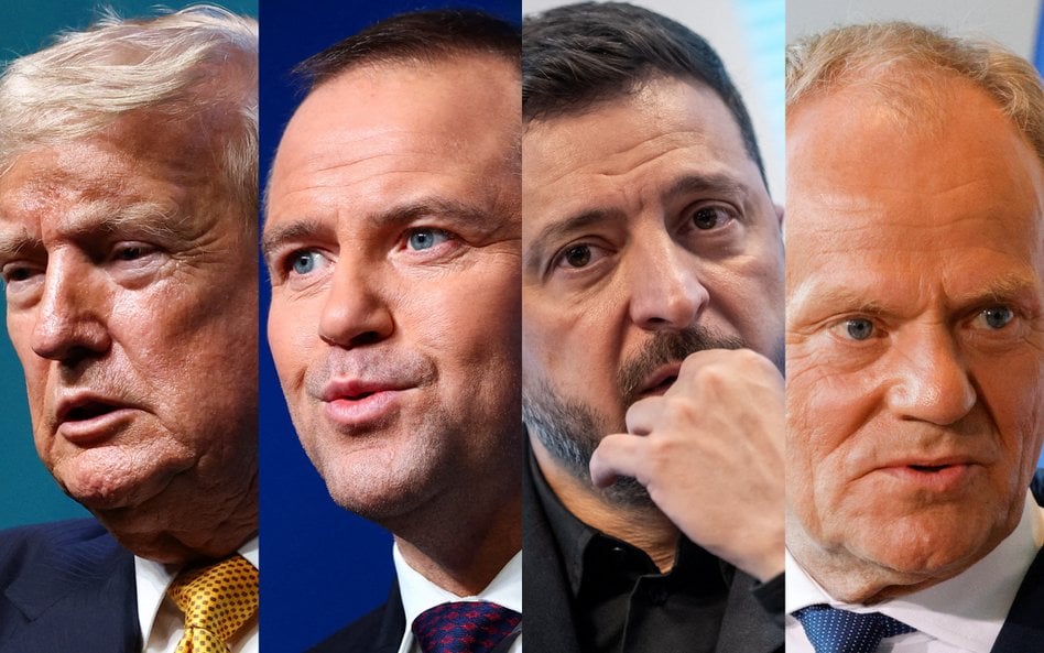 Donald Trump, Karol Nawrocki, Wołodymyr Zełenski, Donald Tusk