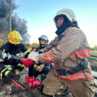 Strażacy gaszą pożar po ataku rosyjskich dronów na rejon izmaiłski