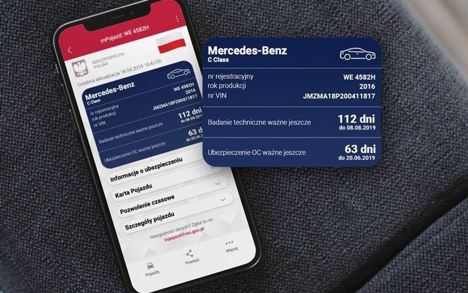 mPojazd: Dowód rejestracyjny, karta pojazdu i polisa OC w telefonie