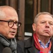 Obrońcy byłego posła Janusza Palikota: mecenas Andrzej Malicki (P) i mecenas Jacek Dubois (L)  przed