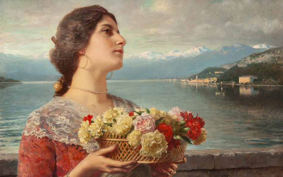 Władysław Czachórski, „Kwiaciarka (Neapolitanka)”, ok. 1900 r. – jedna z prac na wystawie.