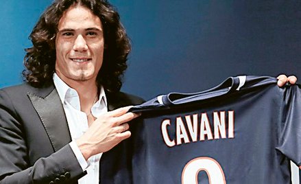 Edinson Cavani, najdroższy piłkarz ligi francuskiej