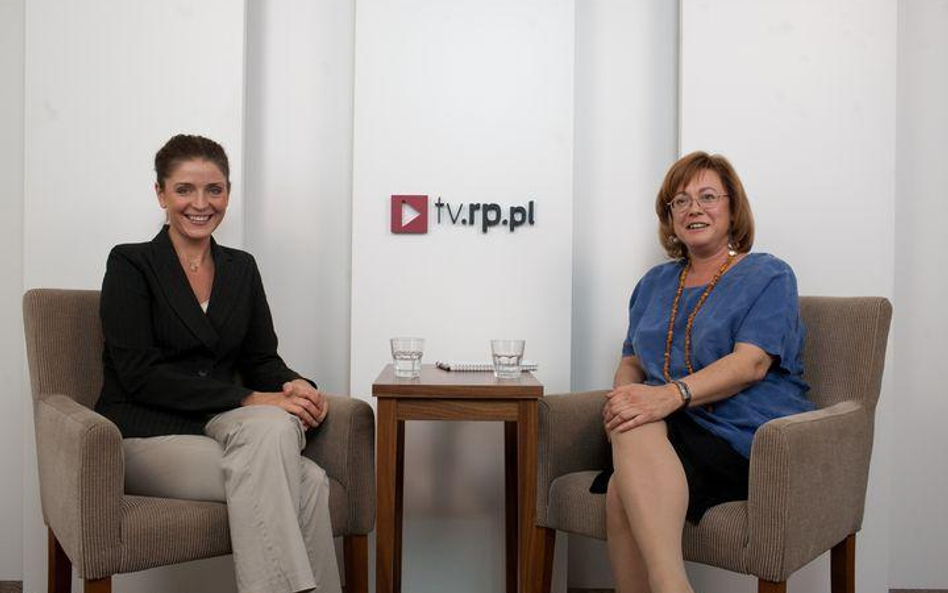 Joanna Mucha w studio tv.rp.pl