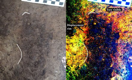 Ślady stóp w błocie