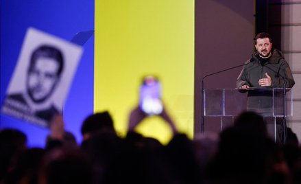 Podczas wystąpień Wołodymyra Zełenskiego (na zdjęciu) w Warszawie najtrudniejszy temat historyczny p