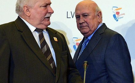 Lech Wałęsa i były prezydent RPA Frederik Willem de Klerk