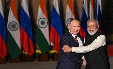 Prezydent Rosji Władimir Putin i premier Indii Narendra Modi
