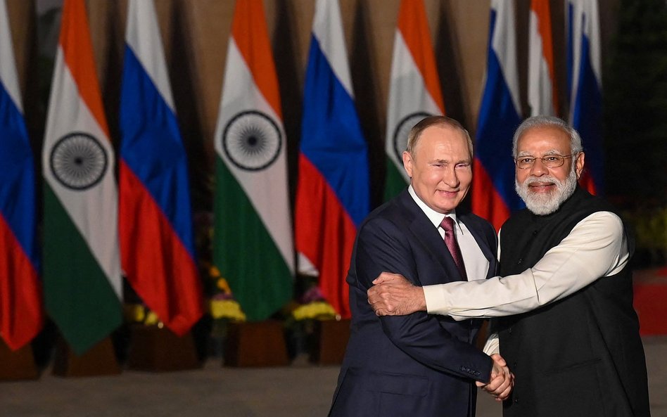 Prezydent Rosji Władimir Putin i premier Indii Narendra Modi