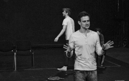 „Czekając na Godota” w reżyserii Michała Borczucha (próba)