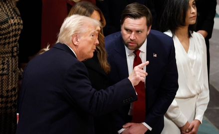 Wiceprezydent USA J.D. Vance z prezydentem Donaldem Trumpem