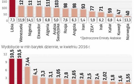 Rosja i Arabia Saudyjska liderami wydobycia