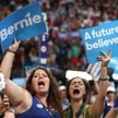 Zwolenniczki Berniego Sandersa podczas pierwszego dnia konwencji demokratów w Filadelfii
