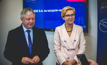 Marek Michalik, prezes ŁSSE S.A. oraz Agnieszka Sygitowicz, wicprezes ŁSSE S.A.