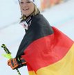 Maria Hoefl-Riesch w chwilę po triumfie. Srebro w super-kombinacji zdobyła Austriaczka Nicole Hosp, 