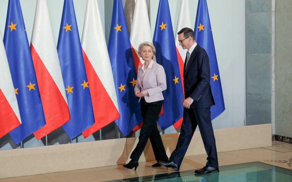 Ursula von der Leyen i Mateusz Morawiecki