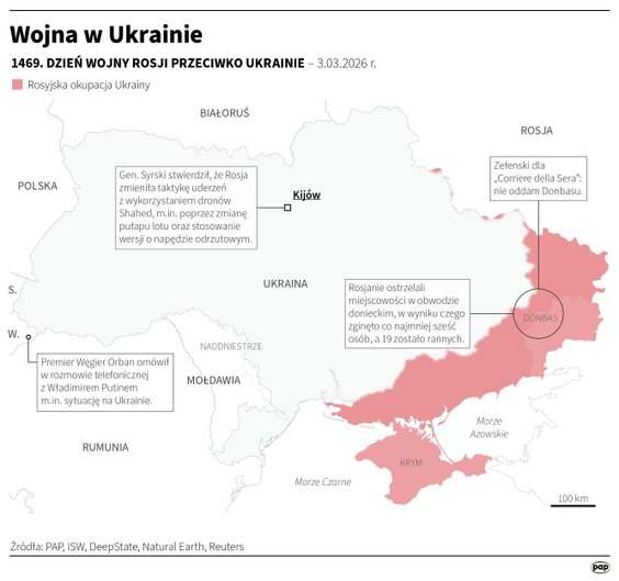 Tak wyglądała sytuacja na froncie w 1469 dniu wojny