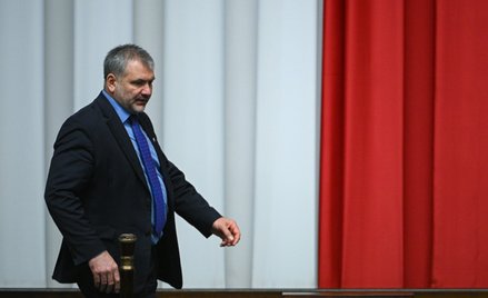 Minister sprawiedliwości Waldemar Żurek na sali plenarnej Sejmu