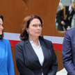 Liderka białoruskiej opozycji Swiatłana Cichanouska, wicemarszałek Sejmu Małgorzata Kidawa-Błońska i