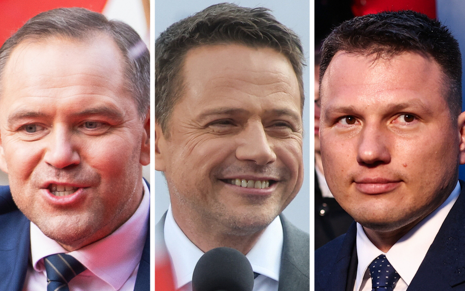 Karol Nawrocki, Rafał Trzaskowski i Sławomir Mentzen