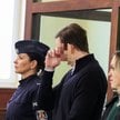 Oskarżony Sebastian M. (2P) oraz jego pełnomocniczka mec. Katarzyna Hebda (P) podczas odczytywania w