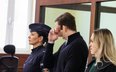 Oskarżony Sebastian M. (2P) oraz jego pełnomocniczka mec. Katarzyna Hebda (P) podczas odczytywania w
