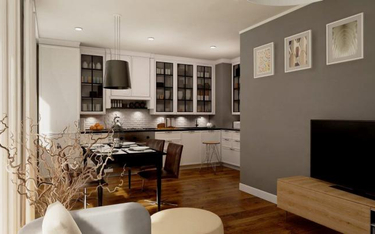 Otwarty aneks kuchenny będzie mógł się znajdować także w kawalerkach – na zdjęciu wnętrze mieszkania