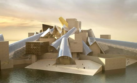 Projekt Guggenheim Abu Dhabi to dzieło pracowni Gehry Partners prowadzonej przez słynnego amerykańsk