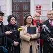 Nowi członkowie KRS: posłowie Koalicji Obywatelskiej Robert Kropiwnicki (L) i Kamila Gasiuk-Pihowicz