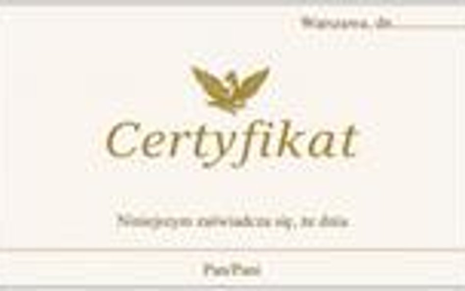 Certyfikat - Pisz u nas, zbieraj punkty