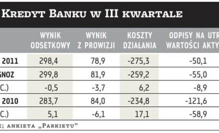 Kredyt Bank: Mniejsze odpisy na złe kredyty