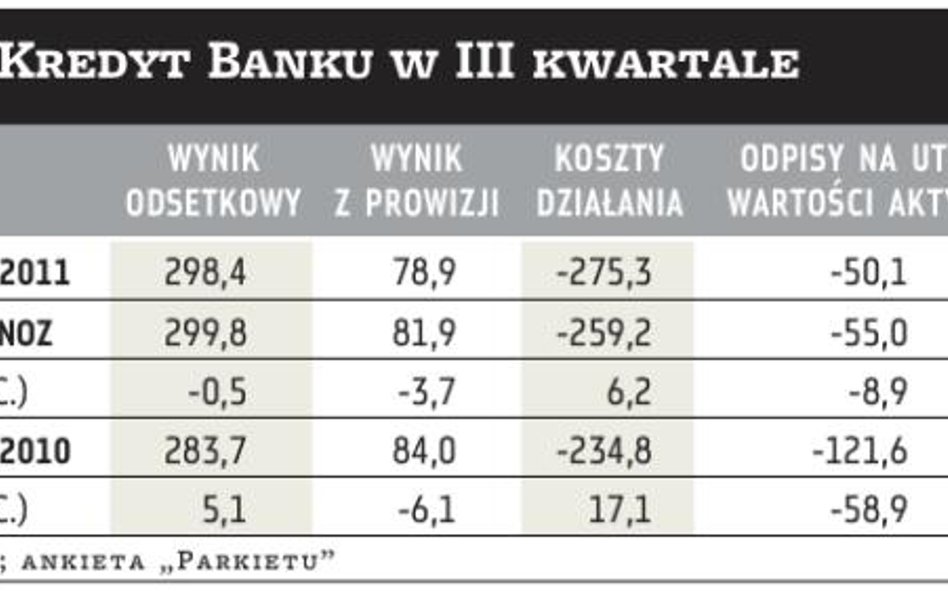 Kredyt Bank: Mniejsze odpisy na złe kredyty