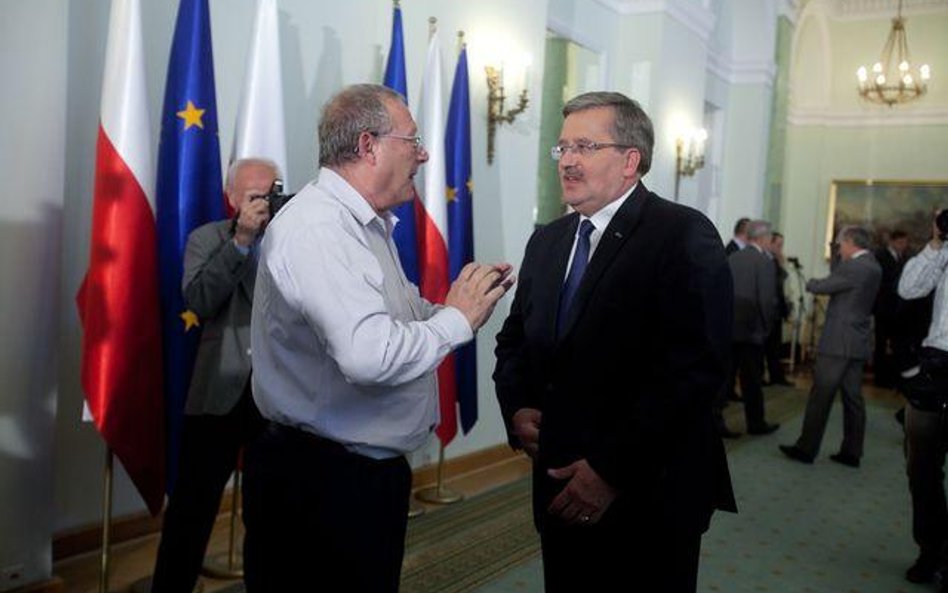 Bronisław Komorowski i Adam Michnik