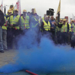 Protest związkowców w Enerdze w maju 2010 r.